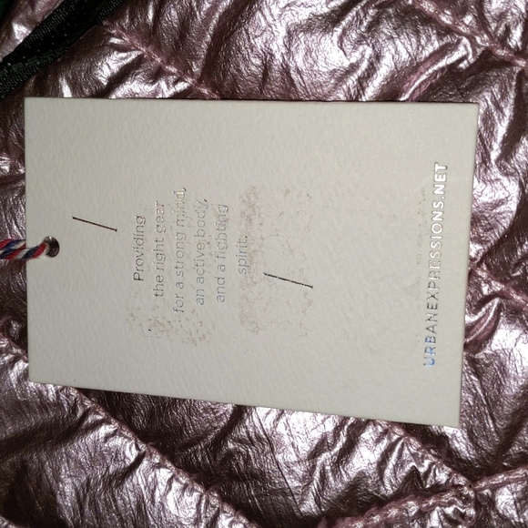 NWT - Metallic Pink - Urban Expressions - high shine quilted Puffer Backpack - Picture 7 of 16